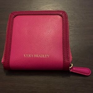Vera Bradley Small Zip Around Pink Wallet (EUC)